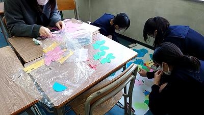 220312【保育】春を彩る壁面飾り 三島